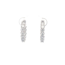 Load image into Gallery viewer, 14k White Gold Lab Grown Diamond Hoops

