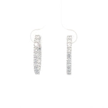 Load image into Gallery viewer, 14k White Gold Lab Grown Diamond Hoops
