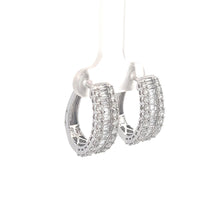 Load image into Gallery viewer, 14k White Gold Lab Grown Diamond Hoops
