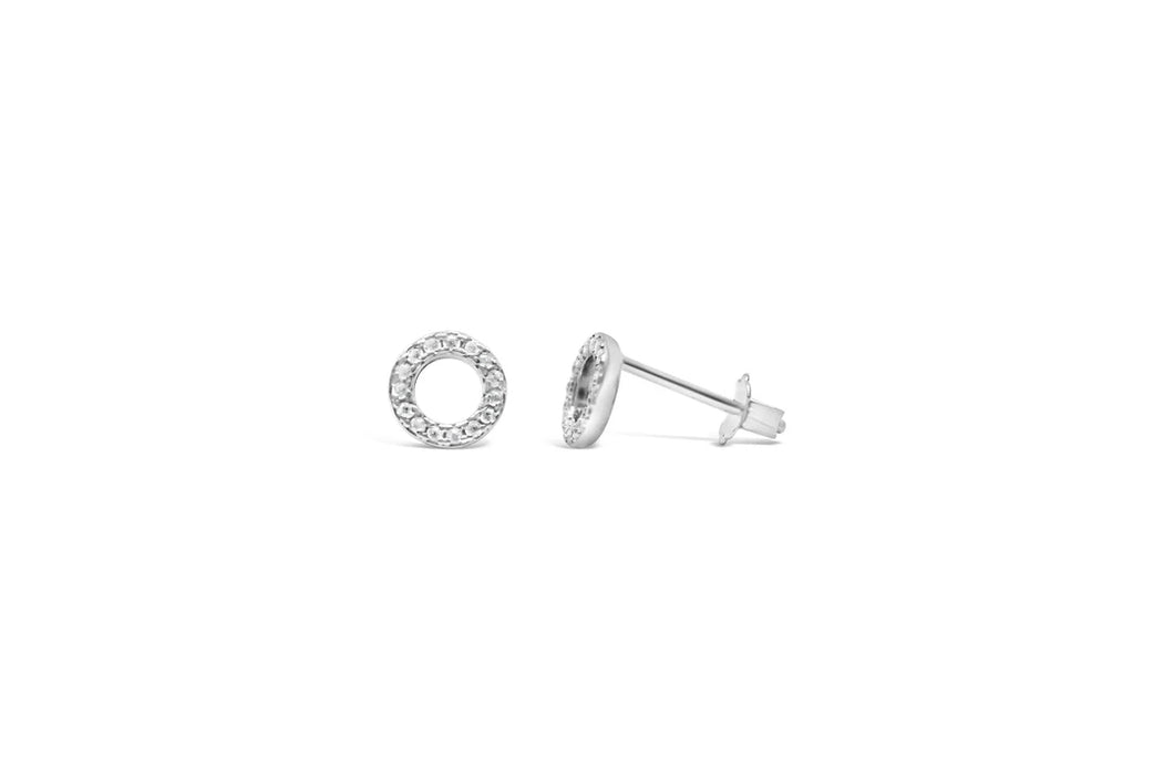 Pavé Circle Sterling Stud