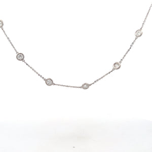 14k White Gold Lab Grown Diamond Necklace