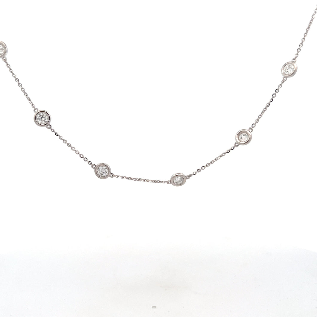 14k White Gold Lab Grown Diamond Necklace
