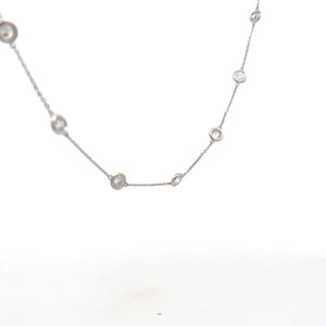 14k White Gold Lab Grown Diamond Necklace