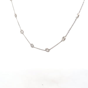 14k White Gold Lab Grown Diamond Necklace