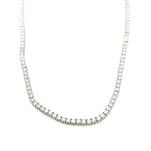 14k White Gold Lab Grown Diamond Necklace