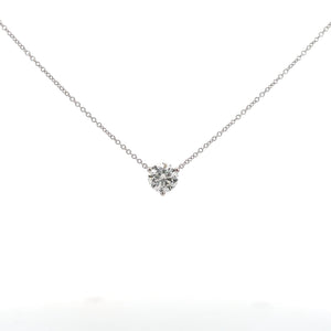 14k White Gold Lab Grown Diamond Necklace