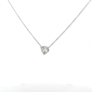 14k White Gold Lab Grown Diamond Necklace