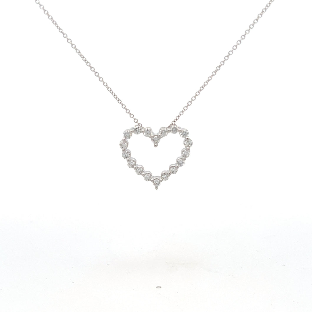14k White Gold Lab Grown Diamond Necklace
