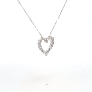 14k White Gold Lab Grown Diamond Necklace