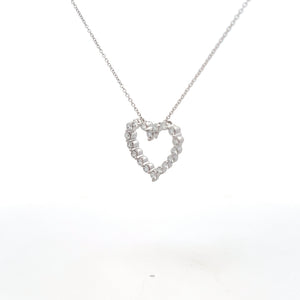 14k White Gold Lab Grown Diamond Necklace