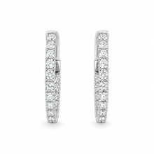 Load image into Gallery viewer, 14k White Gold Lab Grown Diamond Hoops
