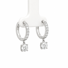 Load image into Gallery viewer, 14k White Gold Lab Grown Diamond Earrings
