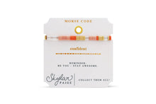 Load image into Gallery viewer, Confident - Morse Code Tila Beaded Bracelet
