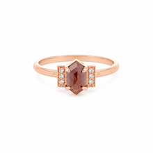 Load image into Gallery viewer, 14k Rose Gold Rough Cut Diamond Ring
