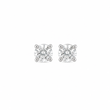 Load image into Gallery viewer, 14k White Gold Diamond Studs
