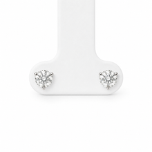 Load image into Gallery viewer, 14k White Gold Diamond Studs
