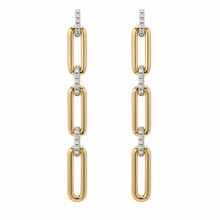 Load image into Gallery viewer, 14k Yellow Gold Diamond Earrings
