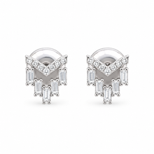 Load image into Gallery viewer, 14k White Gold Diamond Earrings
