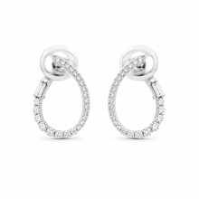 Load image into Gallery viewer, 14k White Gold Diamond Earrings
