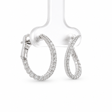 Load image into Gallery viewer, 14k White Gold Diamond Earrings
