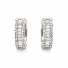 Load image into Gallery viewer, 14k White Gold Diamond Earrings
