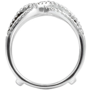 14k White Gold Diamond Ring Wrap