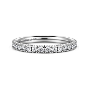 14k White Gold Diamond Band