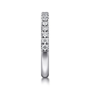 14k White Gold Diamond Band