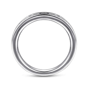 14k White Gold Diamond Band