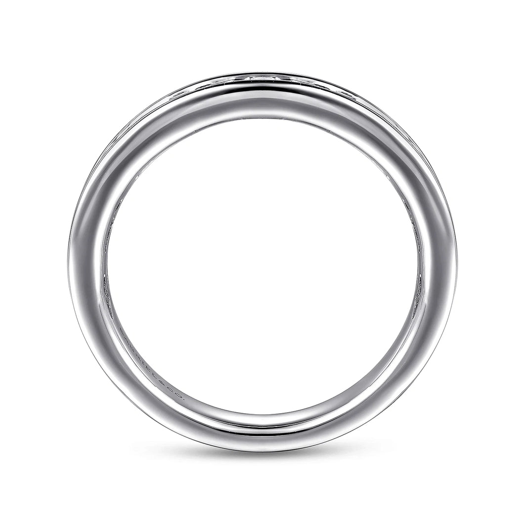 14k White Gold Diamond Band