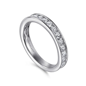 14k White Gold Diamond Band