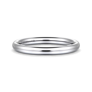 14k White Gold Wedding Band