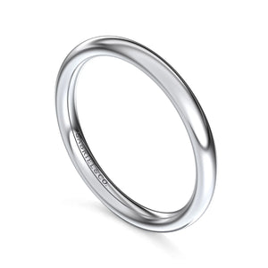 14k White Gold Wedding Band