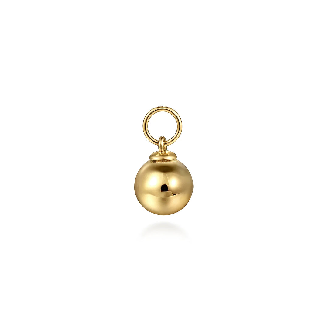 14k Yellow Gold Earring Charm