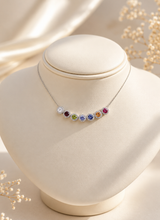 Load image into Gallery viewer, 14k White Gold Sapphire Slide Pendant with Diamonds
