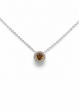 Load image into Gallery viewer, 14k Yellow Gold Citrine Slide Pendant with Diamonds
