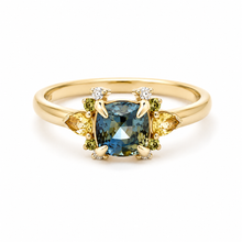 Load image into Gallery viewer, 14k Yellow Gold Custom Bicolor Sapphire Ring
