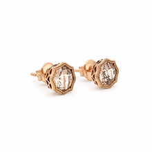 Load image into Gallery viewer, 14k Rose Gold Morganite Studs
