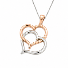 Load image into Gallery viewer, 14k Two Tone Large Signature Heart Necklace
