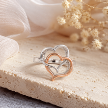 Load image into Gallery viewer, 14k Two Tone Signature Heart Ring
