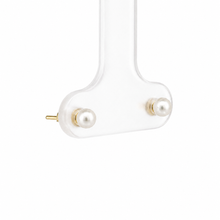Load image into Gallery viewer, 14k Yellow Gold 4mm A Akoya Pearl Studs
