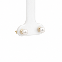 Load image into Gallery viewer, 14k Yellow Gold Akoya Pearl Studs
