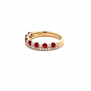 14k Yellow Gold Ruby and Diamond Ring