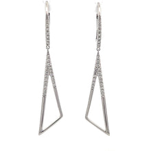 Load image into Gallery viewer, 14k White Gold Diamond Dangle Earrings
