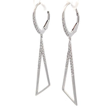 Load image into Gallery viewer, 14k White Gold Diamond Dangle Earrings
