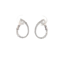 Load image into Gallery viewer, 14k White Gold Diamond Earrings

