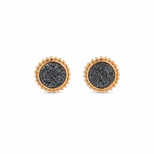 Load image into Gallery viewer, Sterling Silver Gold Plated Druzy Earrings
