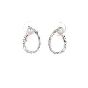 14k White Gold Diamond Earrings