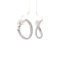Load image into Gallery viewer, 14k White Gold Diamond Earrings
