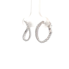 Load image into Gallery viewer, 14k White Gold Diamond Earrings
